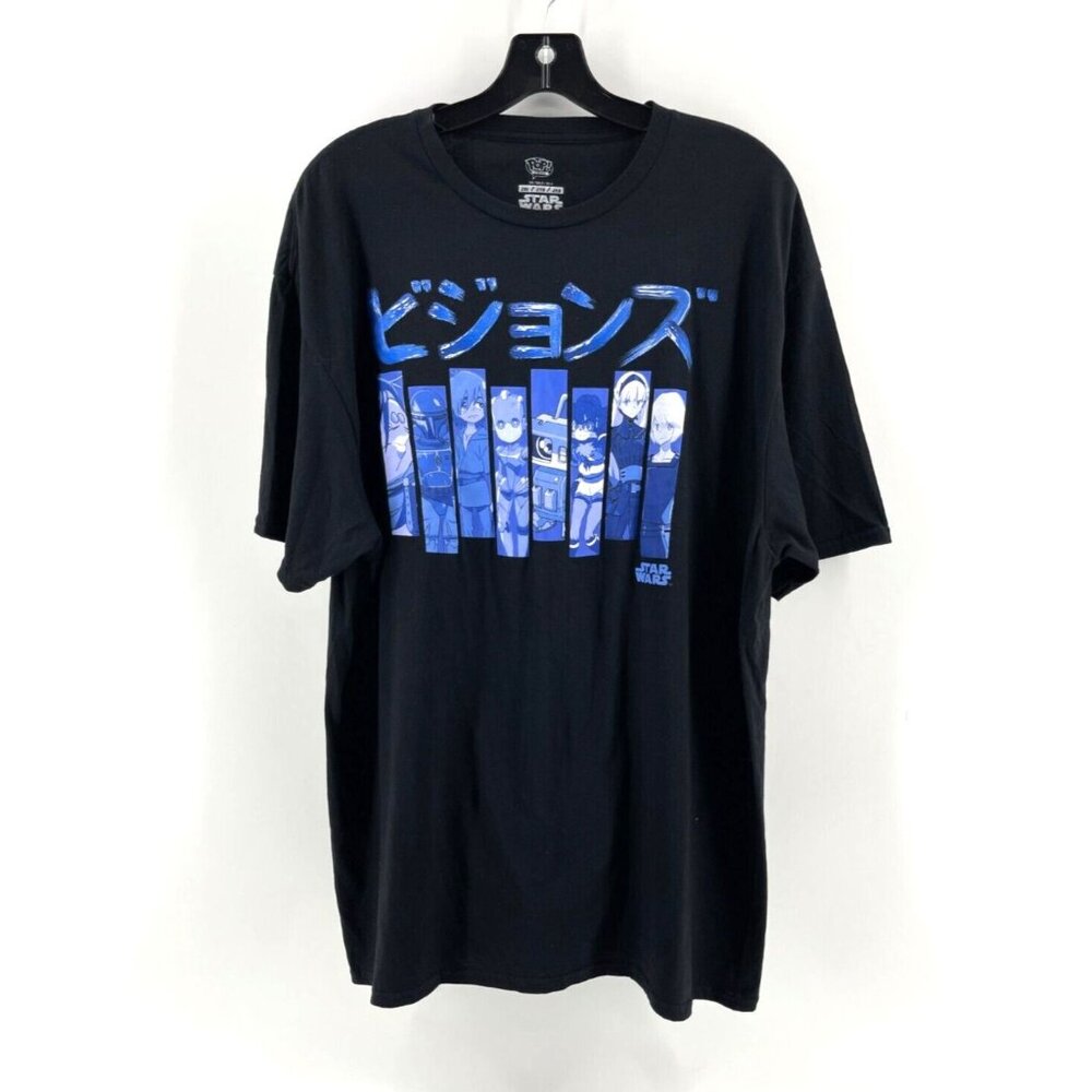 Star Wars Visions Anime Kyoto Funko Pop Men's Black Graphic Tee T Shirt Size 2XL